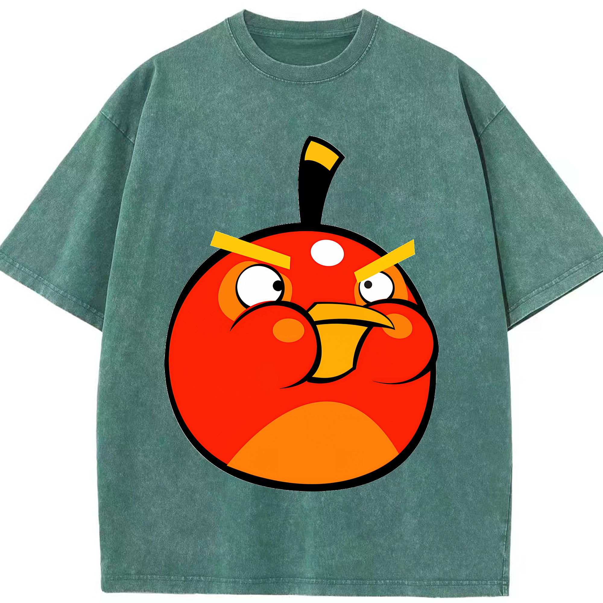 （画像用） Angry Birds アングリーバード 綿100% ヴィンテージ風 半袖Tシャツ（フロントプリント）